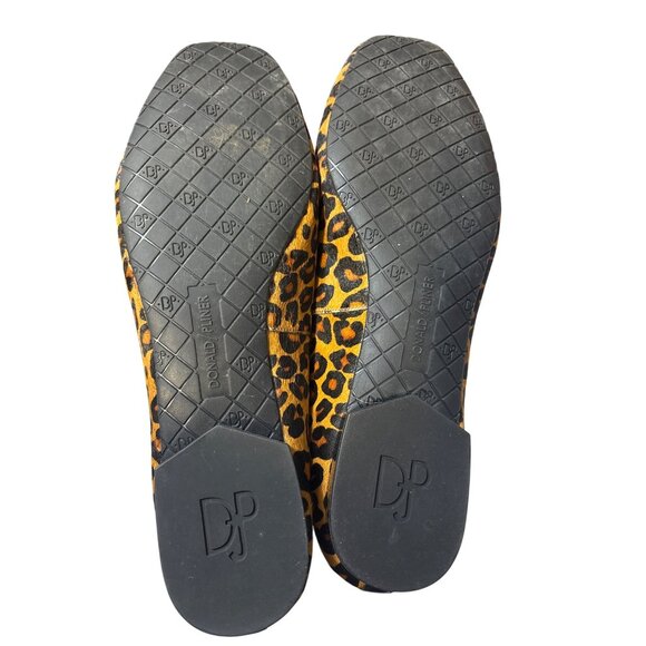 Donald Pliner Womens Leopard Print Loafers 6.5M Heddy Animal Hair Calfskin - Picture 6 of 7